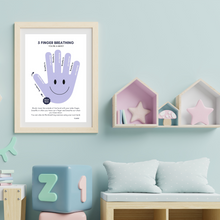 Load image into Gallery viewer, Calm Kids Collection: 5 Breathing Exercise Wall Art Prints