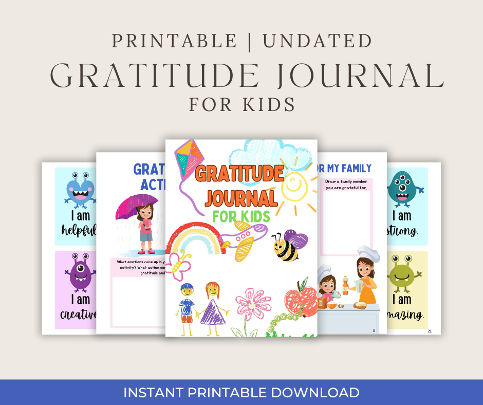 Printable Gratitude Journal for Kids