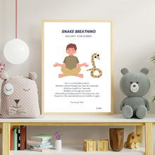 Load image into Gallery viewer, Calm Kids Collection by C.A.R.E: 5 Beautiful Breathing Exercise Wall Art Prints
